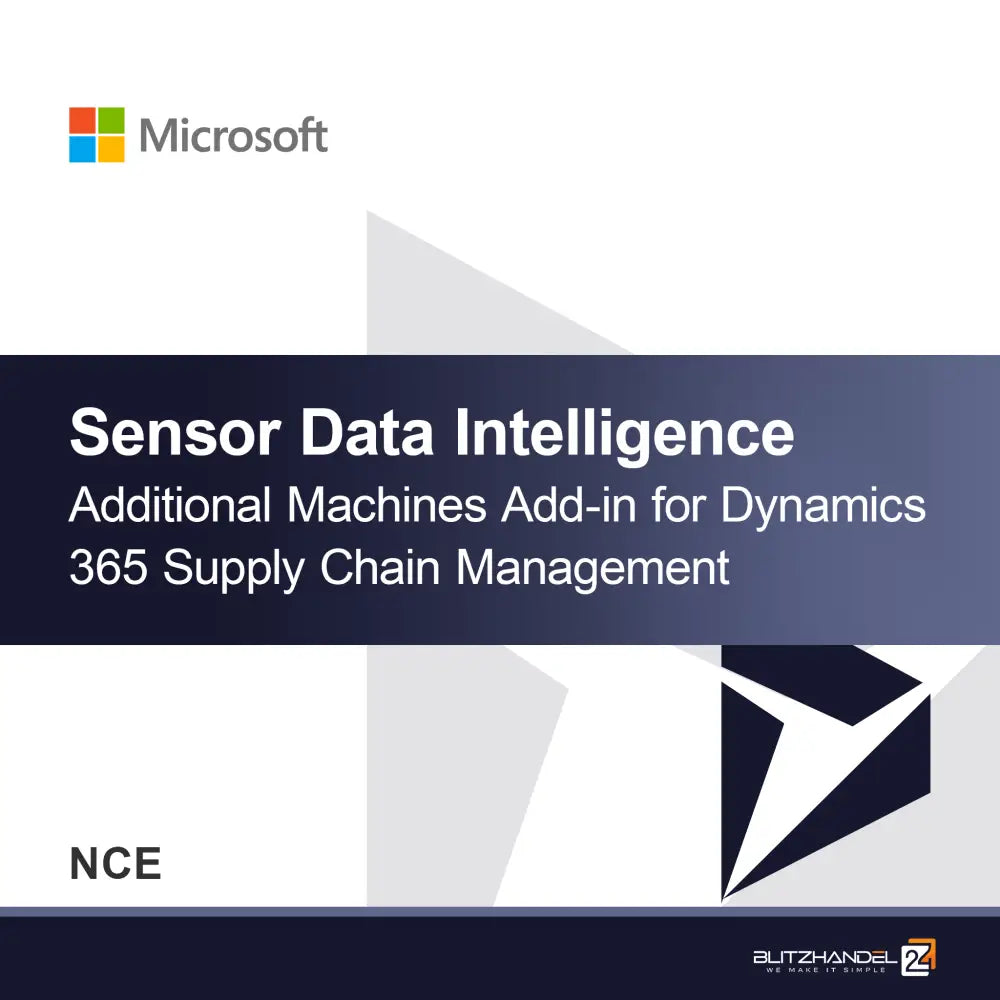 Complemento adicional de máquinas para inteligencia de datos de sensores en Dynamics 365 Supply Chain Management (NCE)